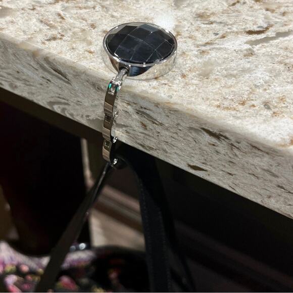Black Rhinestone Table Purse Hook - Picture 1 of 4